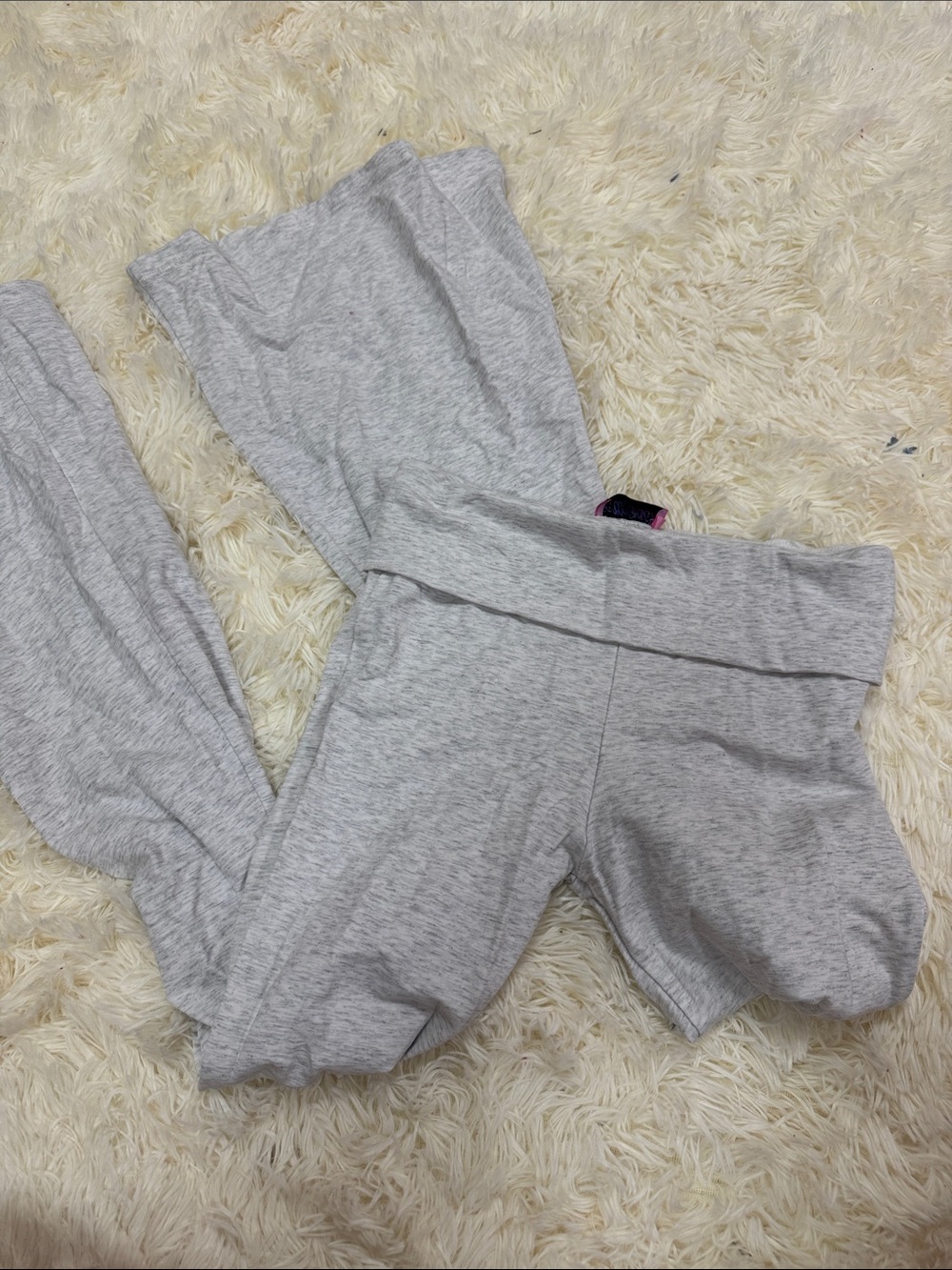 EDIKTED HEATHER GREY FOLDOVER LEGGINGS